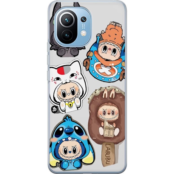 Xiaomi Mi 11 Läpinäkyvä kuori Labubu hahmokokoelma - Pop Ma