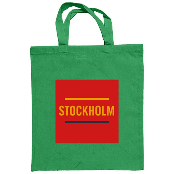 Kangaskassi | Kestävä Ostoskassi Kangasta Tukholma - Jääki Vihreä one size