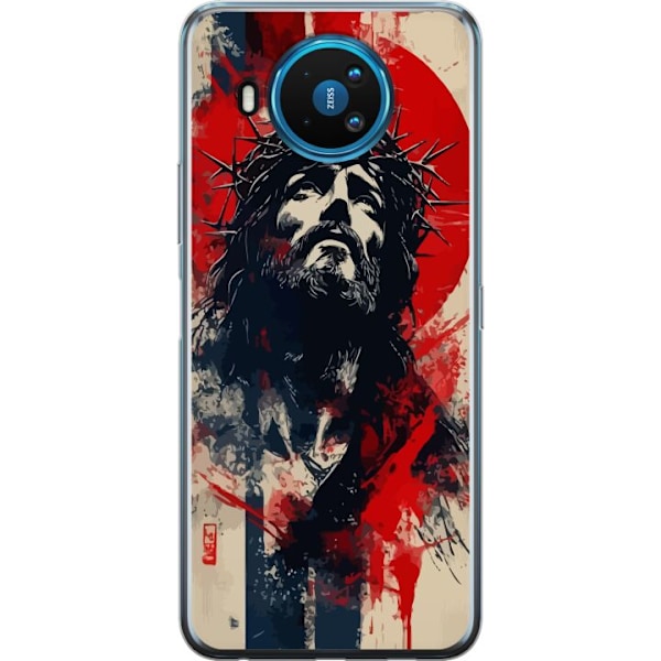 Nokia 8.3 5G Gjennomsiktig deksel Jesus med kors - kristent mo