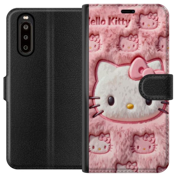 Kompatibel Tegnebogsetui til Sony Xperia 10 II Sød pink