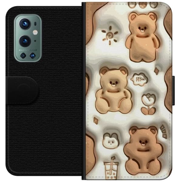 Kompatibelt Plånboksfodral till OnePlus 9 Pro Bubbliga Björnar