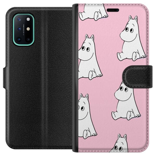 Kompatibel Tegnebogsetui til OnePlus 8T Figurmönster rosa