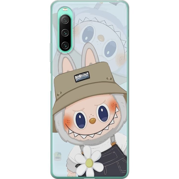 Sony Xperia 10 IV Gennemsigtig cover Labubu med hat - Pop Mart