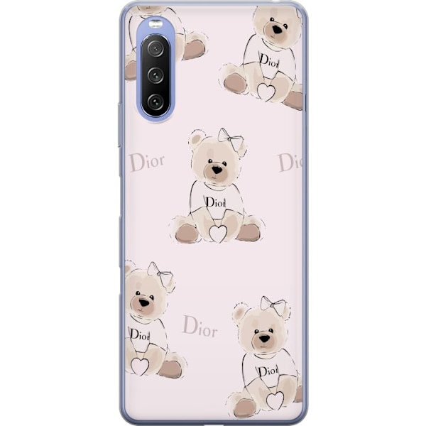 Sony Xperia 10 III Lite Läpinäkyvä kuori Teddy Dior Vibes -