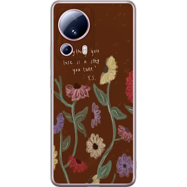 Xiaomi 13 Lite Gennemsigtig cover Blomster