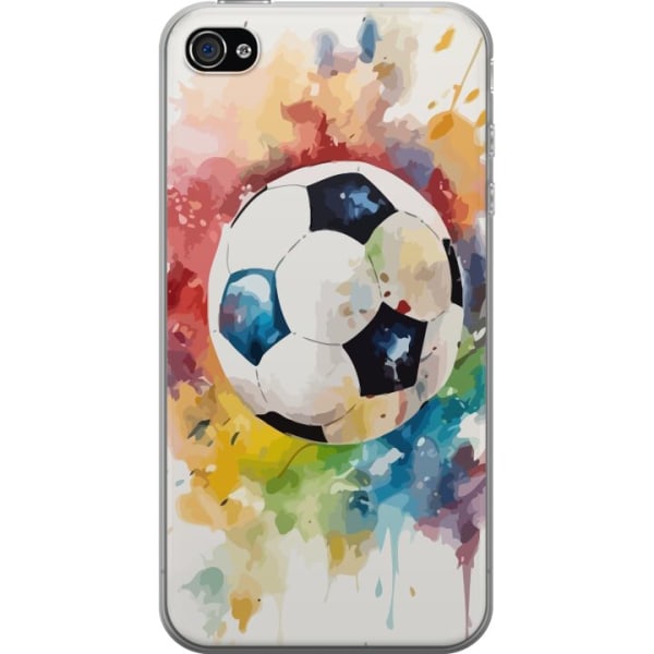 Apple iPhone 4 Gennemsigtig cover Fodbold