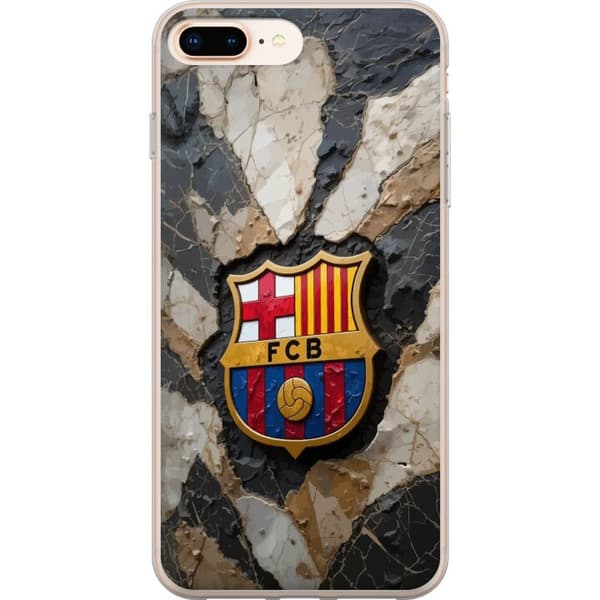 Kompatibel Mobilcover til Apple iPhone 8 Plus PSG Paris Saint Germain fodbold Mbappe rød hvid blå design