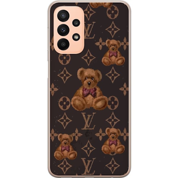 Samsung Galaxy A23 Läpinäkyvä kuori Louis Vuitton Teddykarhu Kuvio Ylellinen Muotisuunnittelu Suosittu Motiivi Muoti-Trendi Ylelliset Asusteet