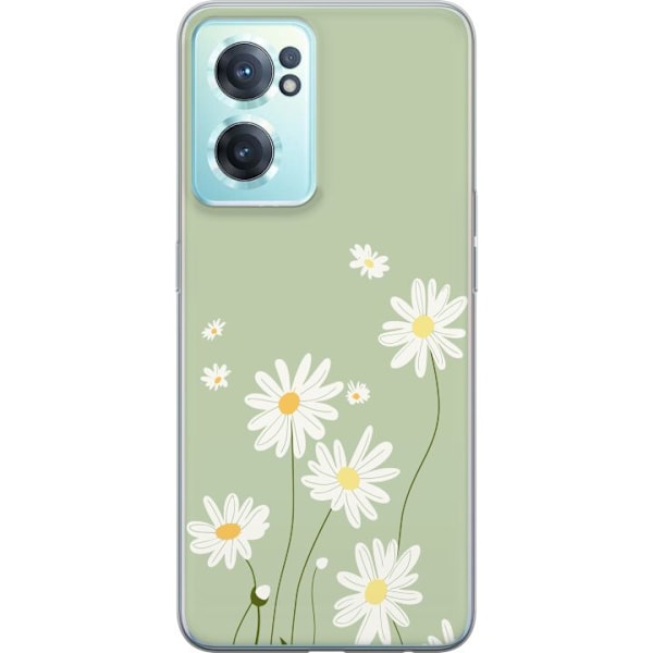 OnePlus Nord CE 2 5G Genomskinligt Skal Prästkragar – blommigt mönster i svensk sommarstil