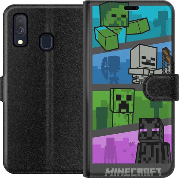 Yhteensopiva Lompakkokotelo Samsung Galaxy A40 Minecraft