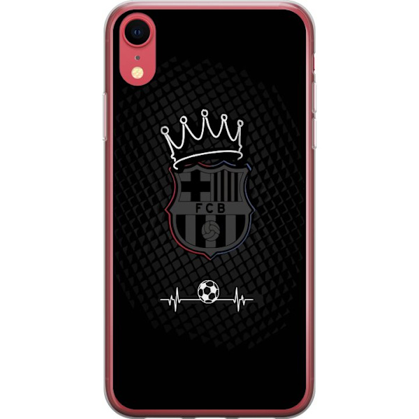 Apple iPhone XR Läpinäkyvä kuori FC Barcelona Emblem Jalkapalloaihe Sininen Punainen Seuramerkki Katalonia La Liga Fanit Suosittu Ikoninen