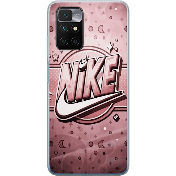 Xiaomi Redmi 10 Gennemsigtig cover Nike Lyserød