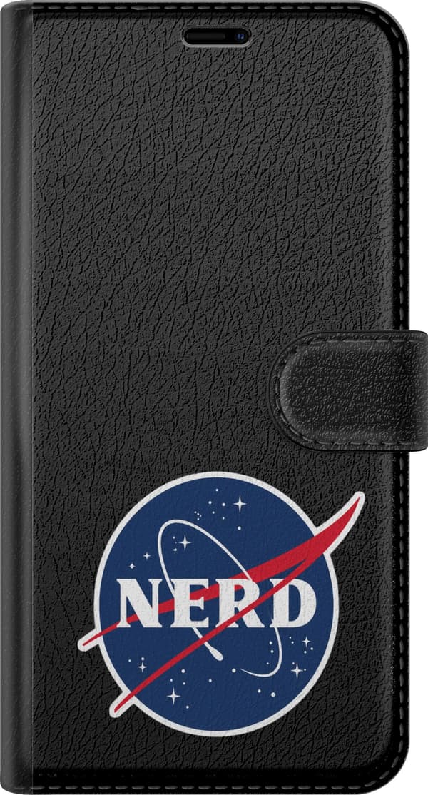 Kompatibelt Lommeboketui til Apple iPhone 6s Nørdemblem - Blått motiv med nerd - Blått romsymbol. blå