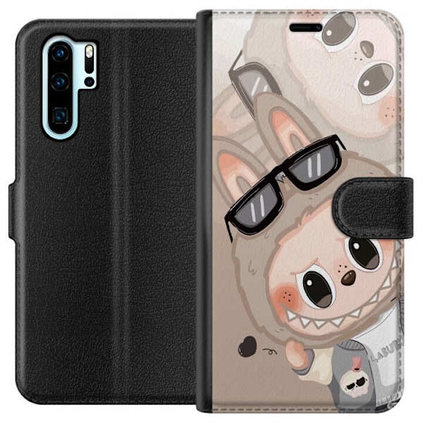 Huawei P30 Pro Tegnebogsetui Labubu Rainbow Chaos