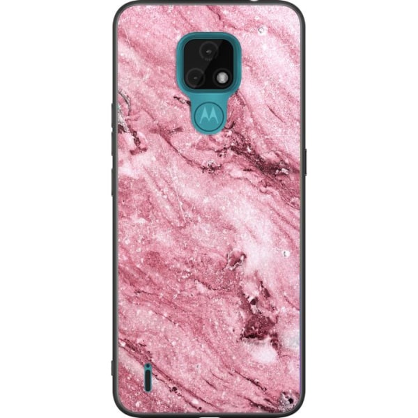 Motorola Moto E7 Sort cover Glitter Marmor