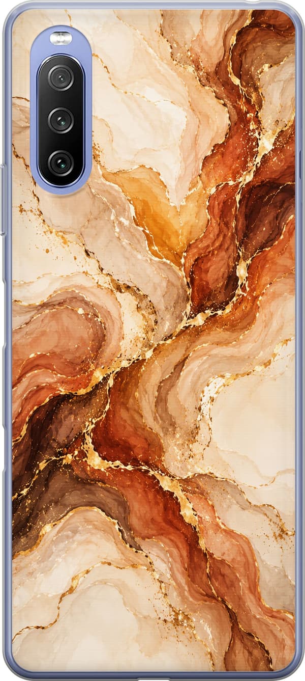 Kompatibelt Mobilskal till Sony Xperia 10 III Lite Höstagat beige