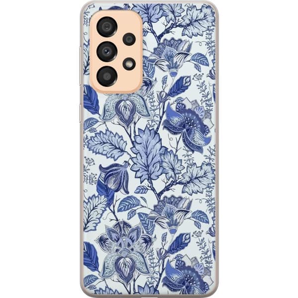Kompatibel Mobilcover til Samsung Galaxy A33 5G Blomster Blå...