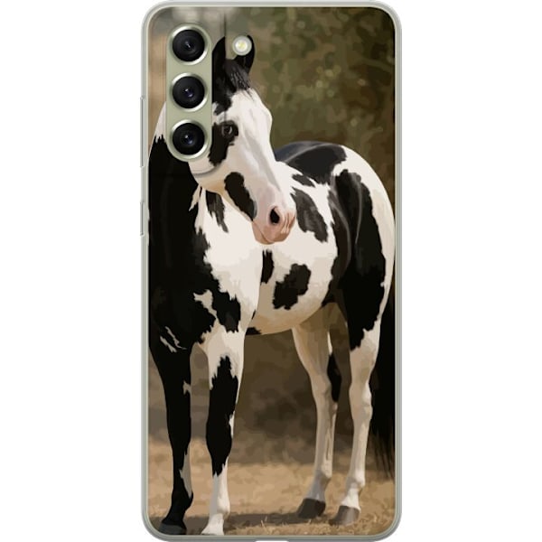 Samsung Galaxy S21 FE 5G Gennemsigtig cover Smuk Hest - elegant illustration af hestemotiv