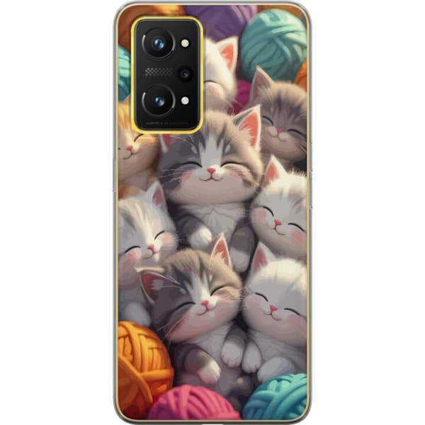 Kompatibelt Mobildeksel til Realme GT Neo 3T Sovande kattungar beige