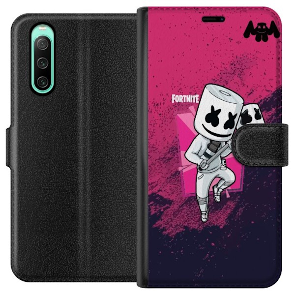 Sony Xperia 10 IV Lompakkokotelo Marshmello Fortnite Skin Emote Gaming DJ Hahmo Suosittu Aihe Lapsi Nuori Trendi