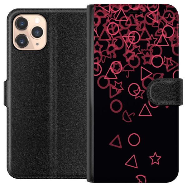Apple iPhone 11 Pro Tegnebogsetui Squid Game Ikoner Serie Design Populært TV Spil Ikoner Grafisk Motiv Asiatisk Trend Dramaserie