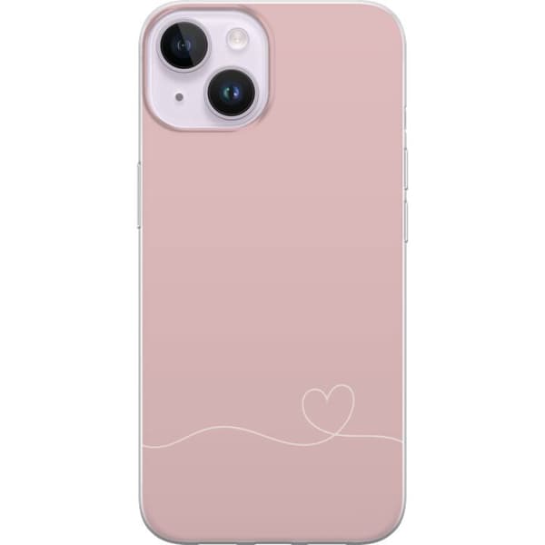 Kompatibelt Mobildeksel til Apple iPhone 14 Rosa Hjärna Design