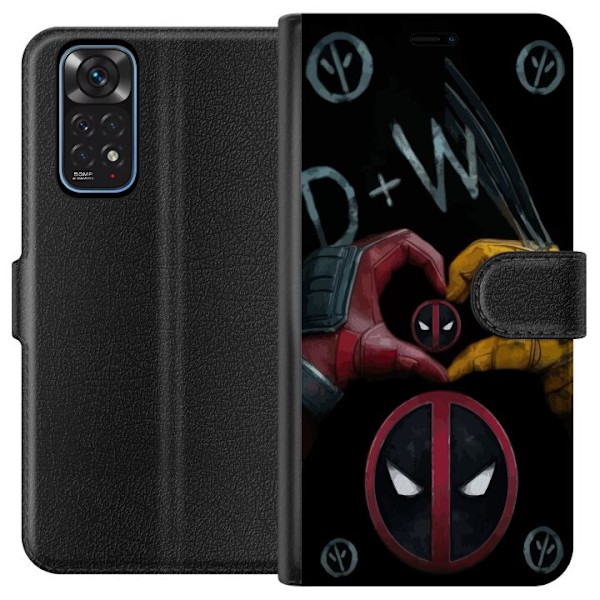 Xiaomi Redmi Note 11 Plånboksfodral Deadpool & Wolverine Kär