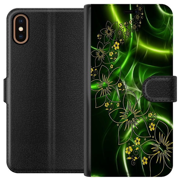 Apple iPhone X Lommeboketui Blomster