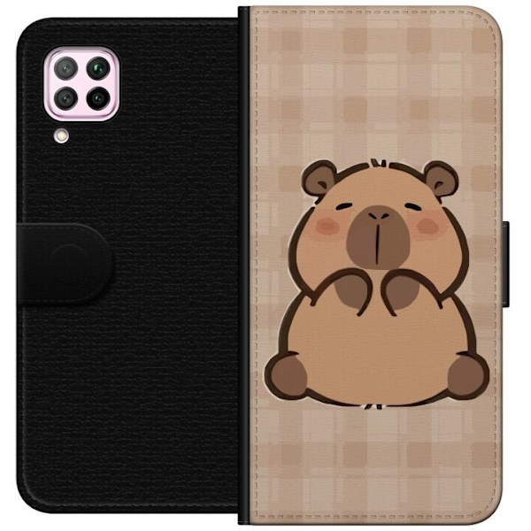Huawei P40 lite Plånboksfodral Mobilskal kawaii capybara flera figurer japansk stil