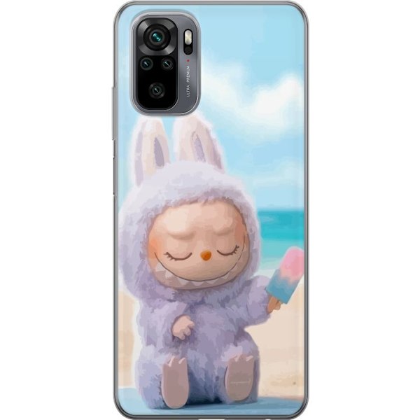 Xiaomi Redmi Note 10S Läpinäkyvä kuori Labubu Vaaleanpunainen Tunnelma