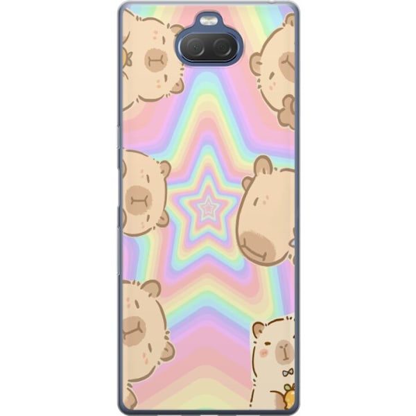 Sony Xperia 10 Plus Läpinäkyvä kuori Kawaii Capybara Galaxy