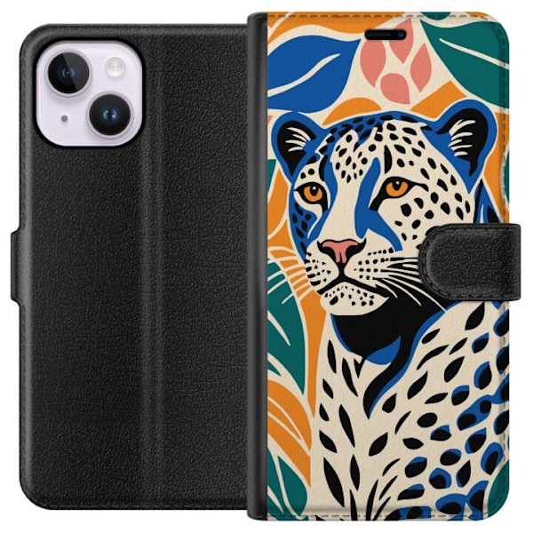 Apple iPhone 14 Plus Lommeboketui Majestetisk Leopard