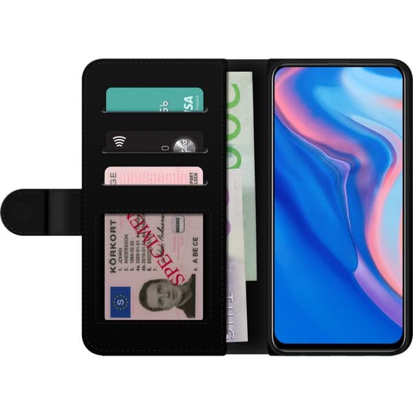 Kompatibel Tegnebogsetui til Huawei P Smart Z Star Wars-logo med hyperspace-stjerner i ikonisk sci-fi-design sort