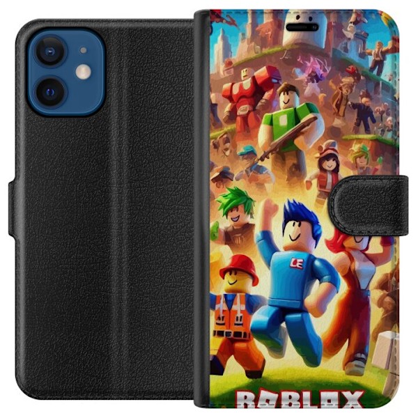 Kompatibel Tegnebogsetui til Apple iPhone 12 mini Roblox