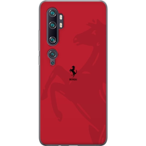 Xiaomi Mi Note 10 Pro Gennemsigtig cover Ferrari