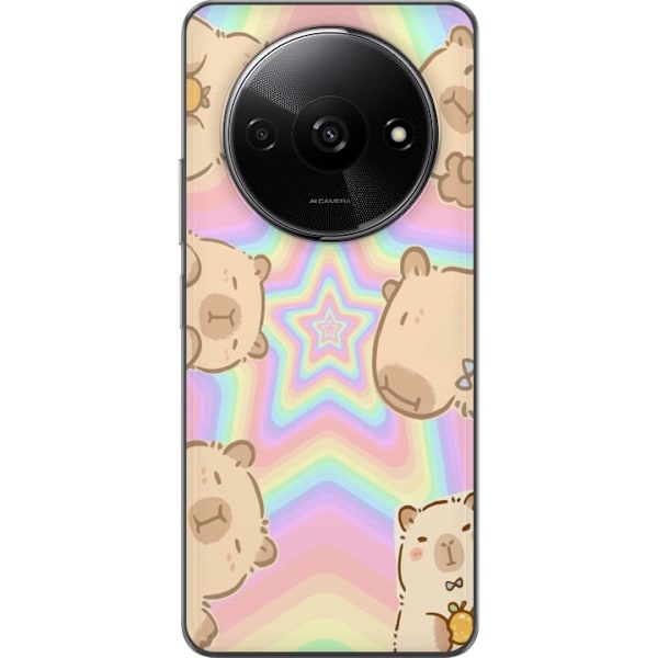 Xiaomi Redmi A3 Genomskinligt Skal Kawaii Capybara Galaxy Söt
