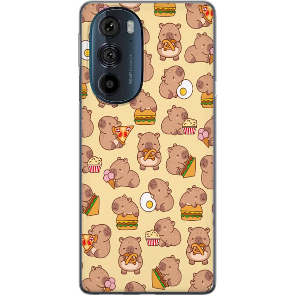 Motorola Edge 30 Pro Läpinäkyvä kuori Kawaii capybara puhelinkotelo useilla söpöillä hahmoilla