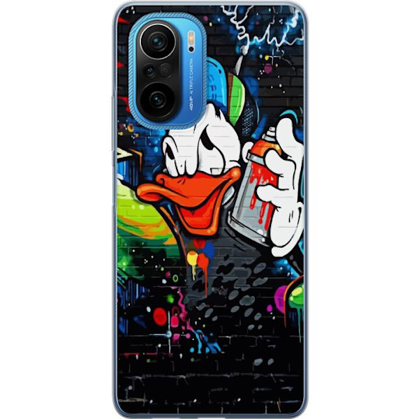 Xiaomi Poco F3 Läpinäkyvä kuori Kalle Anka Graffiti Disney Design Hauska Lasten Motiivi Väri Graafinen Suosittu Sarja Ikoninen Disney-hahmo