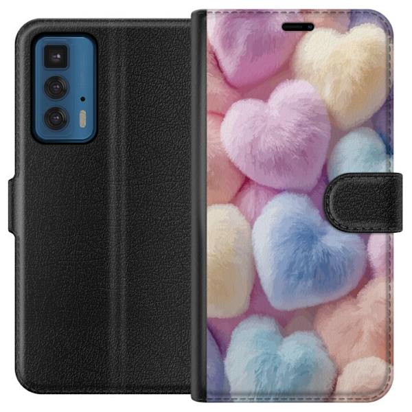 Motorola Edge 20 Pro Plånboksfodral Hjärtan Kärlek Grafisk Design Romantiskt Motiv Populärt Symbol Grafiskt Mönster Dekoration