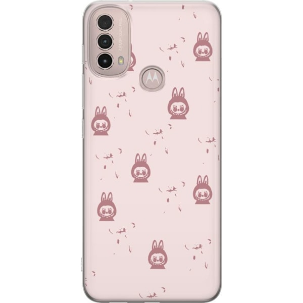Motorola Moto E40 Läpinäkyvä kuori Labubu Neon Pop - Neonv