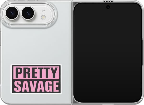 Kompatibelt Mobilskal till Apple iPhone Duo Rosa attityd - Rosa motiv med pretty Savage - Rosa text. rosa