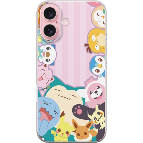 Apple iPhone 16 Läpinäkyvä kuori Pokémon