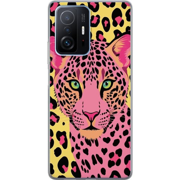 Kompatibelt Mobilskal till Xiaomi 11T Pro Rosa leopard rosa