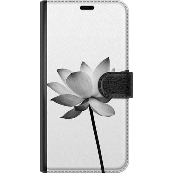 Kompatibelt Lommeboketui til OnePlus 8 Pro Hvit lotusgrafikk hvit