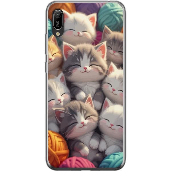 Kompatibelt Mobildeksel til Huawei Y6 Pro (2019) Sovande kattungar beige