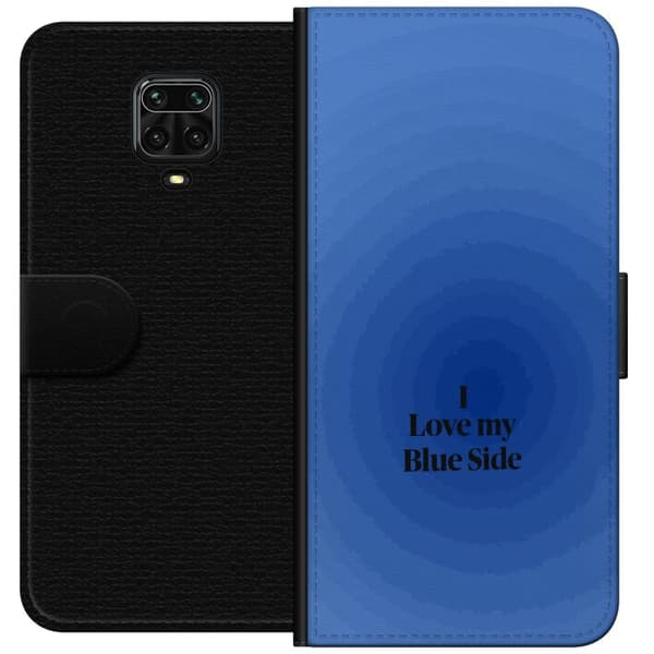 Kompatibelt Plånboksfodral till Xiaomi Redmi Note 9 Pro I Love My Blue Side blå