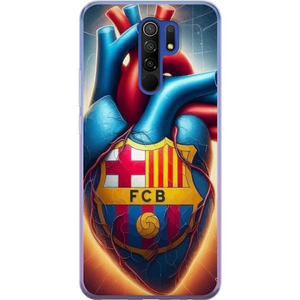 Xiaomi Redmi 9 Gennemsigtig cover FCB Hjerte