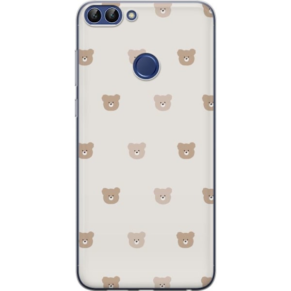 Huawei P smart Läpinäkyvä kuori Teddy-tausta - söpöt tedd