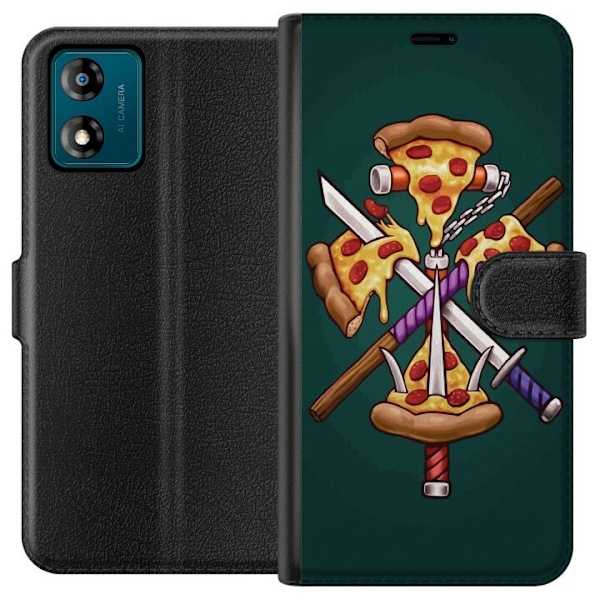 Motorola Moto E13 Tegnebogsetui Pizza