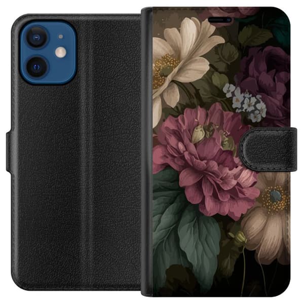 Yhteensopiva Lompakkokotelo Apple iPhone 12 Blommor